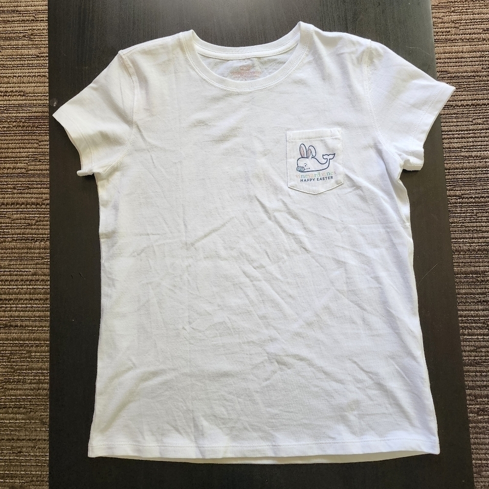 Vineyard Vines girl size 14 Happy Easter t shirt bunny
